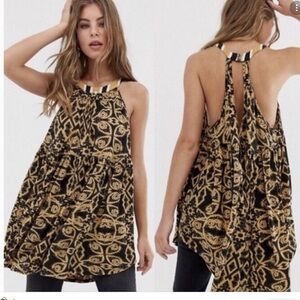 Free people Mimi tunic size small Asymmetric hem keyhole T179